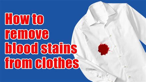 how to put fake blood stains on clothes|blood in clothing remove easy.